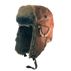 Oslo Leather Trapper Hat Brown