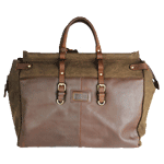 EB120 Leather & Canvas Gladstone Bag