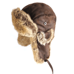 Helsinki Poly Suede Trapper Hat Brown