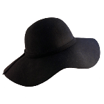 Wool Felt Hippy Hat Black